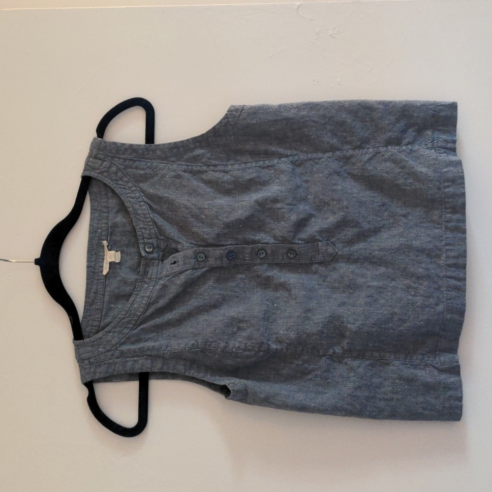 Eileen Fisher linen blend sleeveless top xxs
